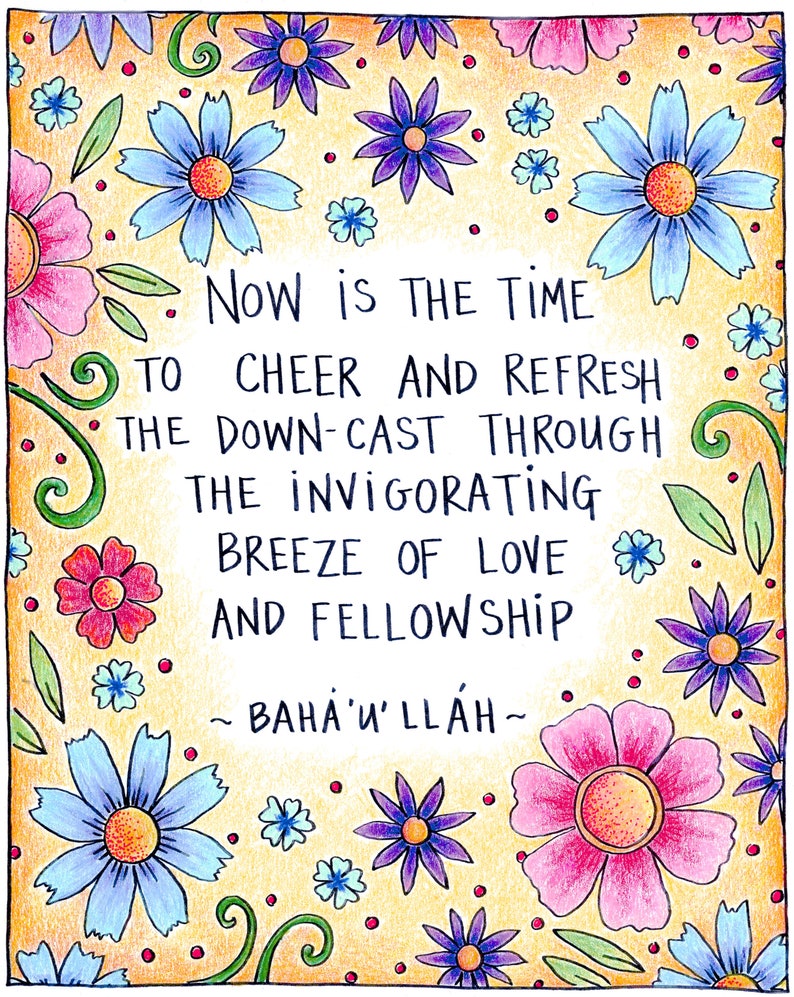Baha'i Quote Illuminated Baha'i Quote now is - Etsy