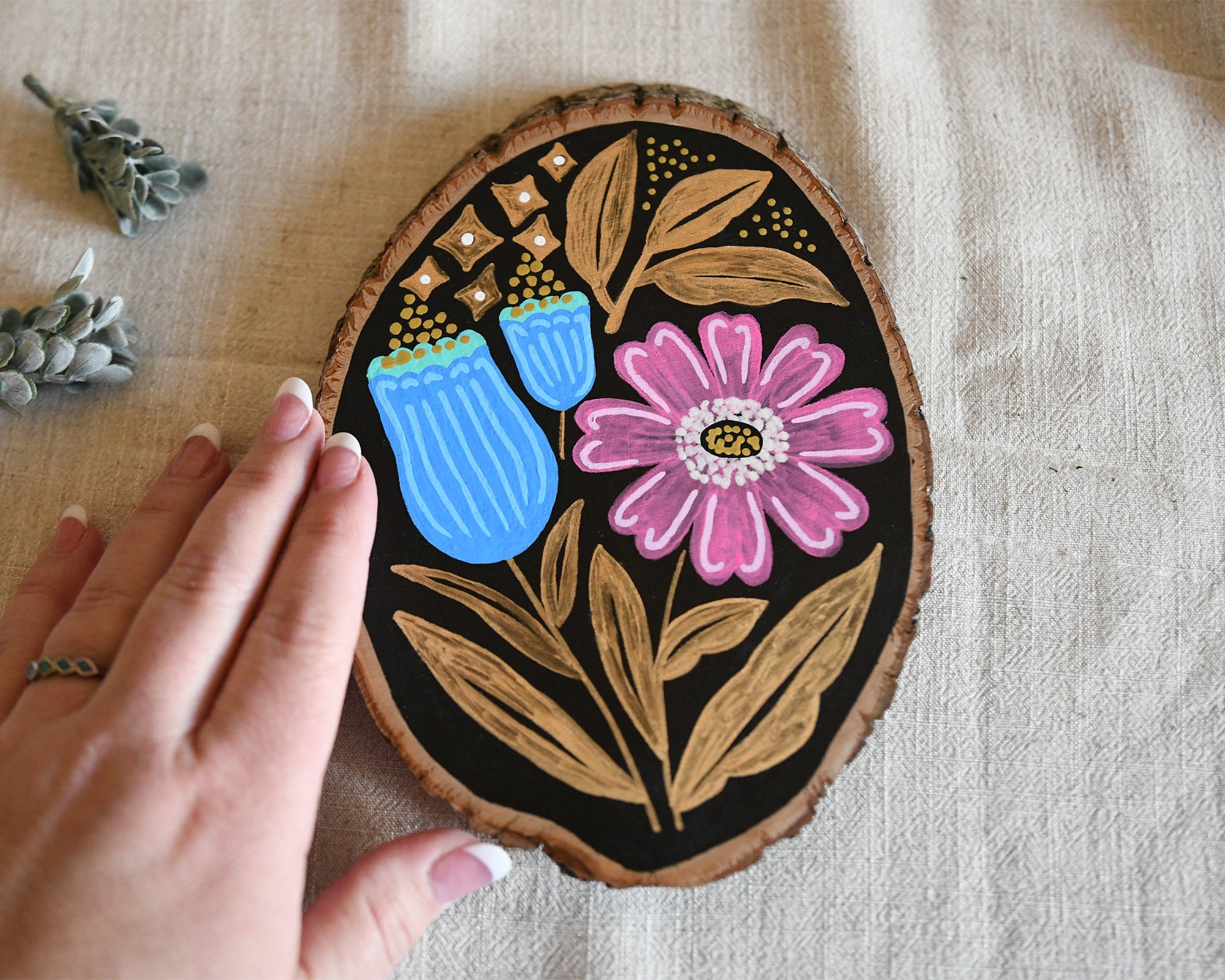 How to Make Botanical Wood Slices