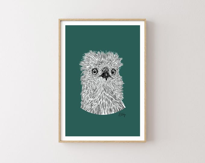 "Osprey Chick" - Funny Osprey Chick Bird Illustration