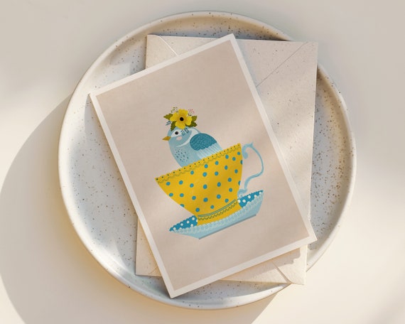 Tufted Titmouse Notecards - Bird Drawing - blank greeting card - set of greeting cards - illustration - nature - cute - whimsical - simple