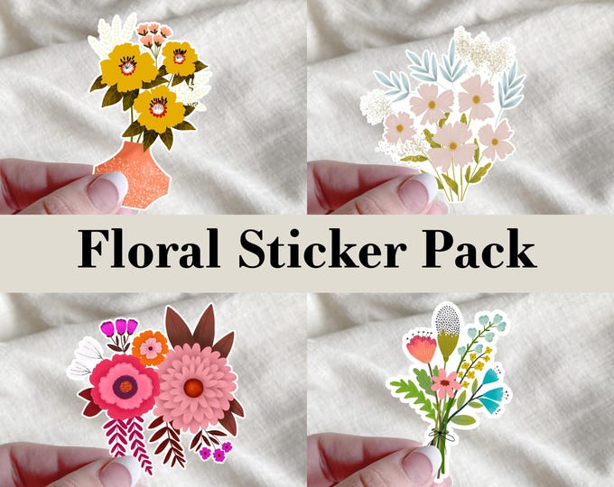 Wildflower Bunch Sticker: Floral Vinyl Decal
