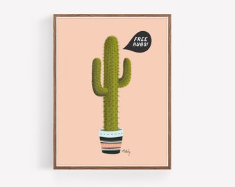 Funny Cactus Wall Art