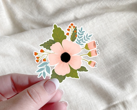 Wildflower bunch Sticker | Floral Sticker | 3x3 sticker | Scrapbooking | Journaling | Water bottle | cute | flower sticker | retro | boho