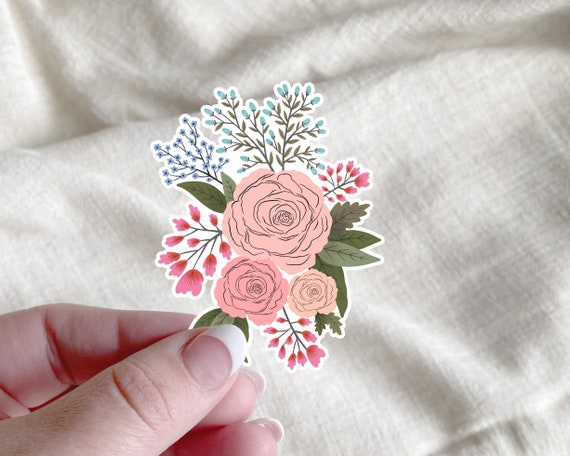 Wildflower bunch Sticker | Floral Sticker | stickers | Scrapbooking | Journaling | Water bottle | cute | flower sticker | retro | boho