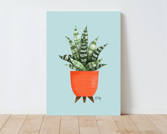 Potted Plant Wall Art Illustration | Illustration Print | Potted plant prints | potted plant art | Simple Artwork | Botanical Wall art
