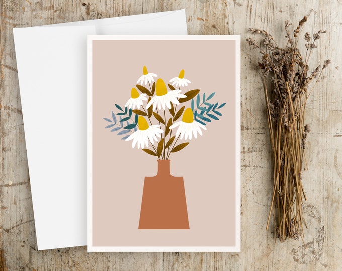 Folk Art Flower Notecards: Scandinavian Illustration Set