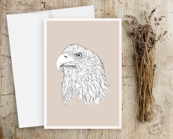 American Eagle Greeting Card | Blank Greeting card | Any Occasion Greeting Card | Bird Greeting Card | Eagle Drawing | Eagle Greeting Card