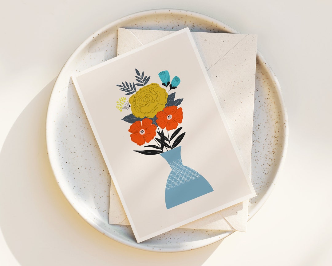 Sunshine Blooms - Floral Note Cards, Blank Inside Greeting Cards ...