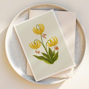 Watercolor Glacier Lily Notecards: Blank Greeting Card Set