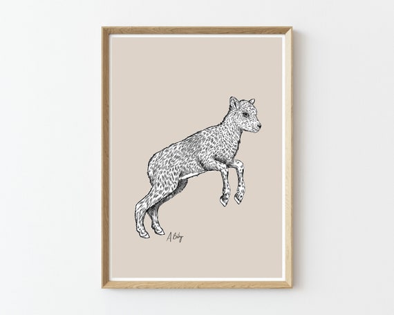 Baby Animals Print | Baby Bighorn Sheep | Customizable Prints | Nursery Prints | Wildlife Prints | Nature Prints | Large Wall Art | Custom