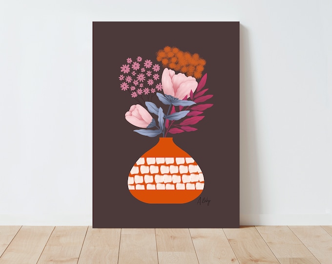 Scandinavian Floral Print: Botanical Illustration, Large Wall Art
