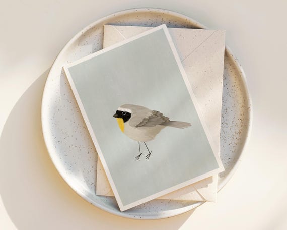 "Common Yellowthroat" - Cute Bird Note Cards