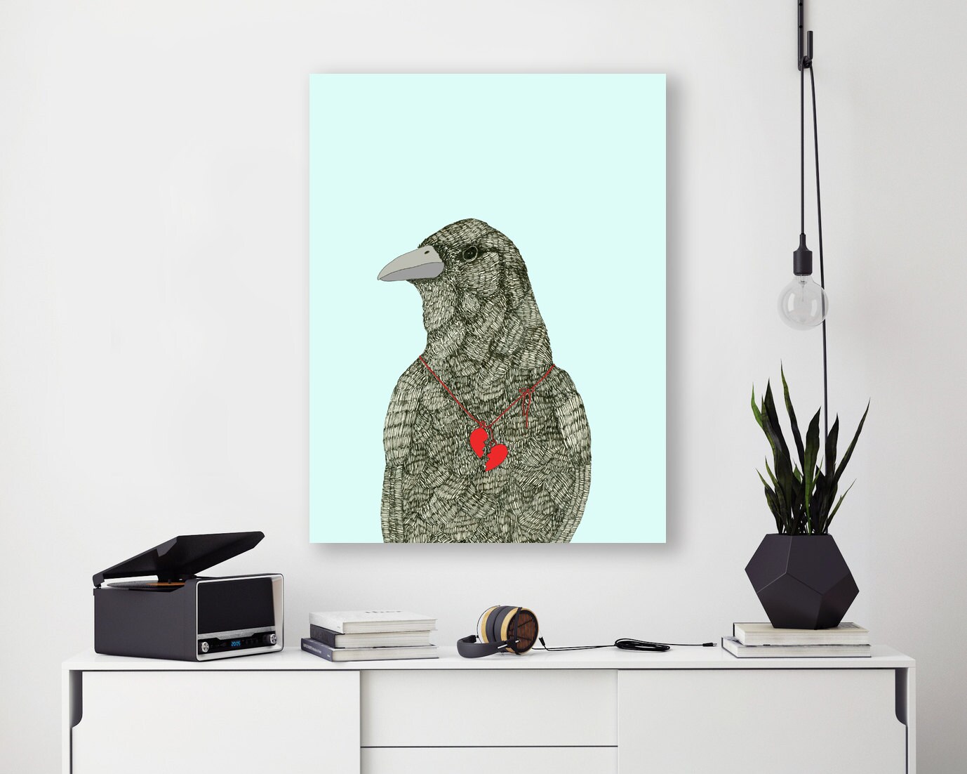 Animal Photo Bird Crow Raven Giant Wall Canvas Art Print