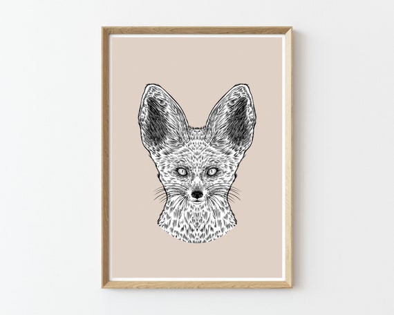 Fennec Fox Art Print | Fine Art Print | Wall Art | Customizable Prints | Animal Art | Wildlife Prints | Nature Prints | Large Wall Art