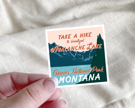 Glacier Park Sticker | Hiking Stickers | Mountains Stickers | Outdoors | Sticker | vinyl Sticker | quote | National Park Stickers