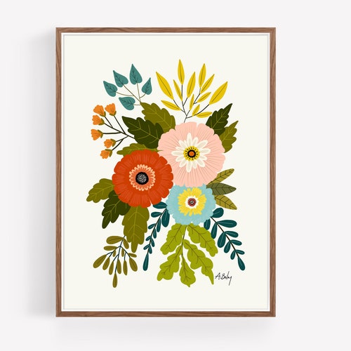 Floral Wall Art Etsy