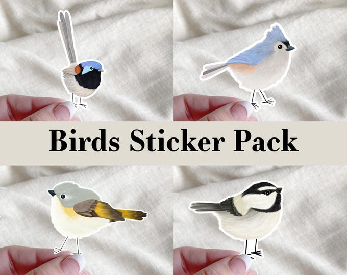 Chickadee Vinyl Sticker: Waterproof Bird Decal for Water Bottles