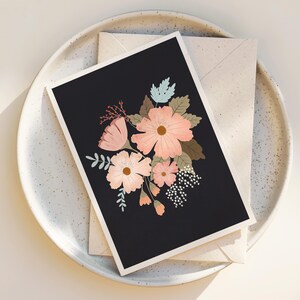 Whimsical Floral Greeting Cards with Envelopes - Nature notecards  - blank inside and occasion cards - Set of Greeting Cards - Wildflowers
