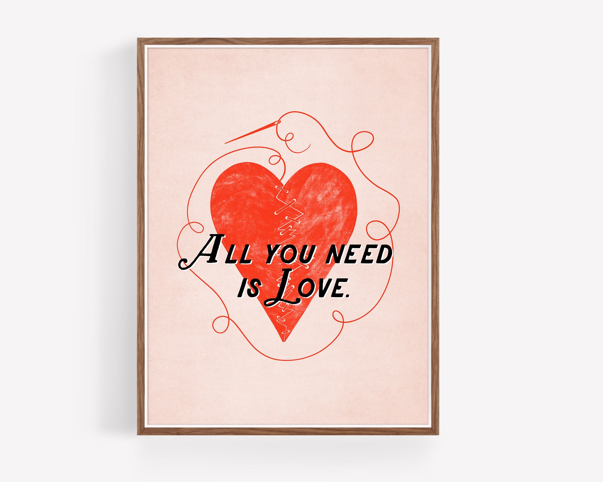 All you need is love print by Finlay and Noa