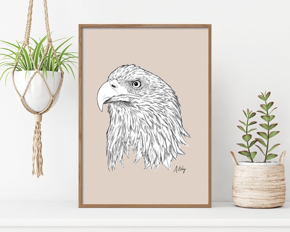 American Eagle Art Print | Fine Art Print | Wall Art | Customizable Prints | Nursery Art | Wildlife Prints | Nature Prints | Large Wall Art