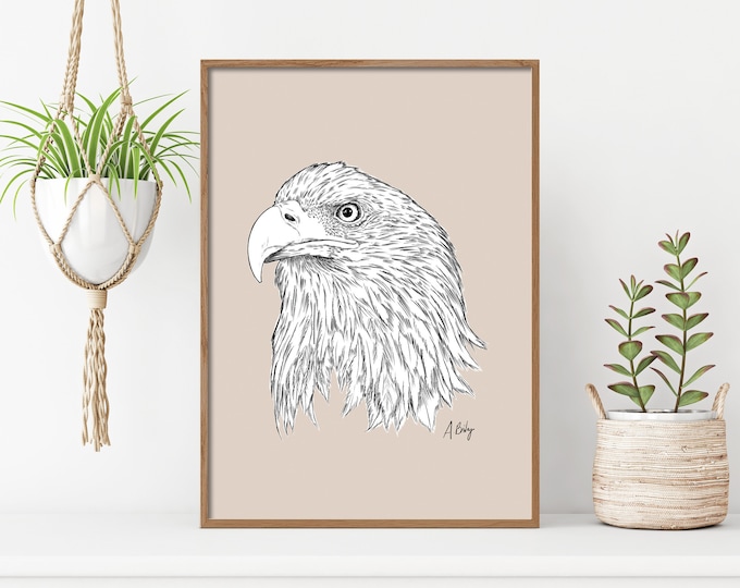 American Eagle Art Print | Fine Art Print | Wall Art | Customizable Prints | Nursery Art | Wildlife Prints | Nature Prints | Large Wall Art