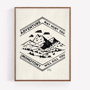 Inspirational Adventure Quote Wall Art