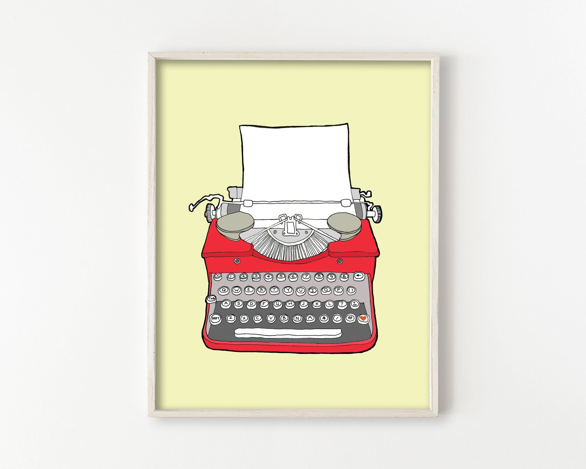 Vintage Typewriter Wall Art Print