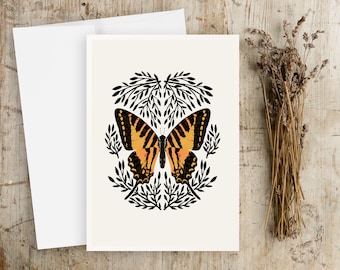 Monarch Butterfly Greeting Cards - Notecards - with envelopes - blank inside - nature - simple - scandinavian - set of notecards - wings