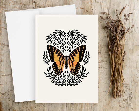 Monarch Butterfly Greeting Cards - Notecards - with envelopes - blank inside - nature - simple - scandinavian - set of notecards - wings