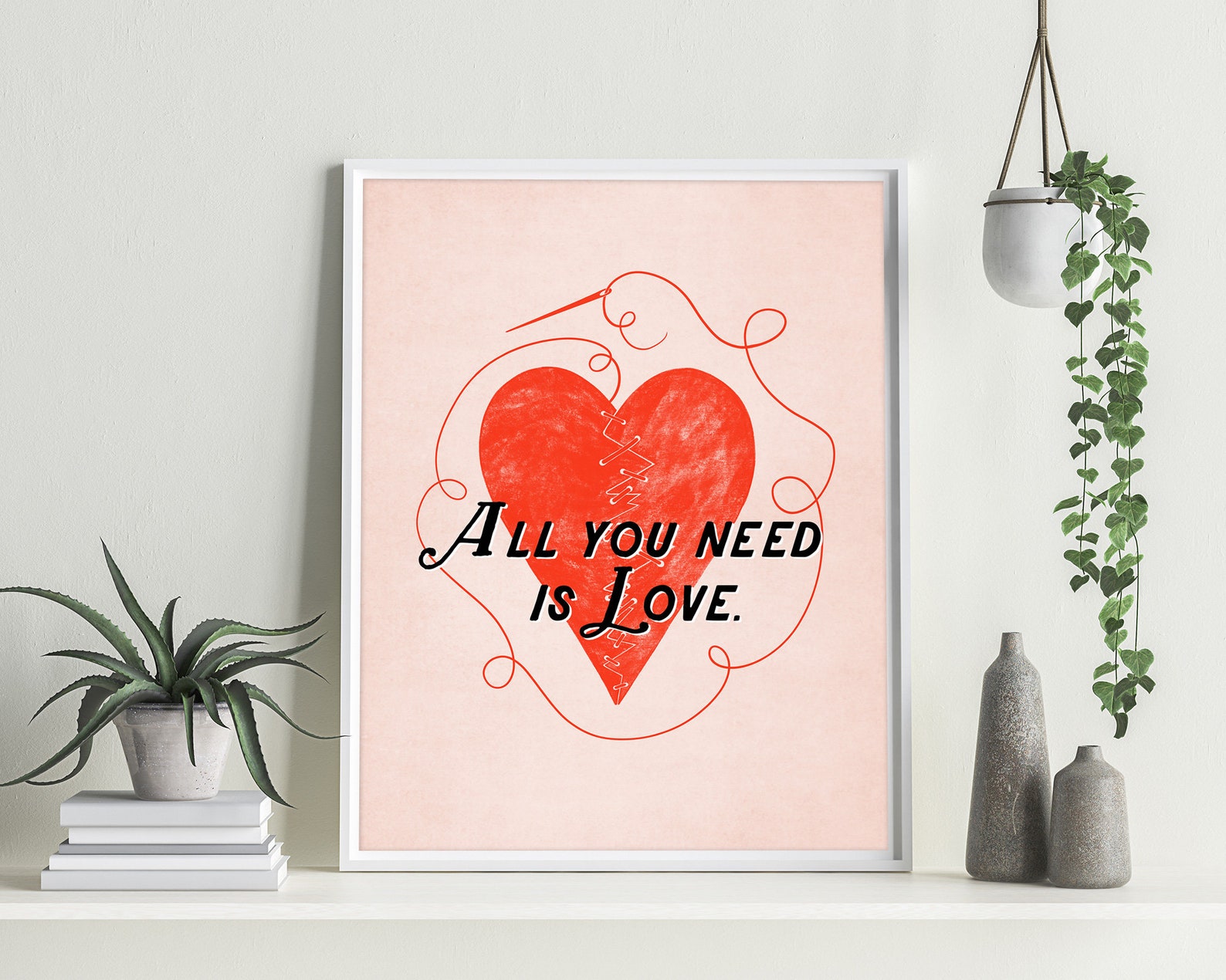 All You Need is Love Wall Art Print Etsy
