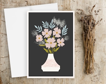 Modern Floral Greeting Card | Blank Greeting card | Any Occasion Greeting Card | abstract floral | Greeting Card | flowers | bouquet