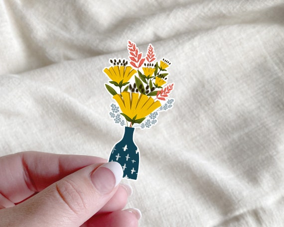Wildflower bunch Sticker | Floral Sticker | Stickers | Scrapbooking | Journaling | Water bottle | cute | flower sticker | retro | boho