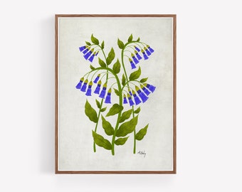 Bluebells Wildflowers Wall Art