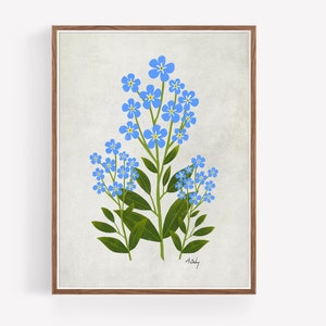 Forget Me Not Wildflowers Wall Art