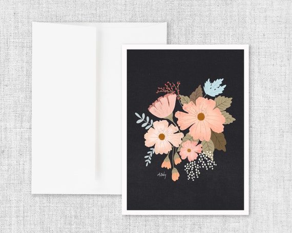 Dark Bouquet - Greeting Card