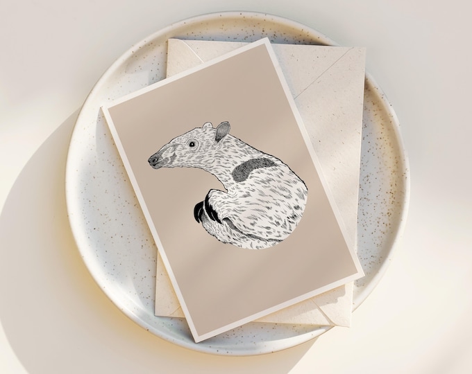 "Anteater" - Pen and Ink Illustration Note Cards, Greeting Cards with envelopes