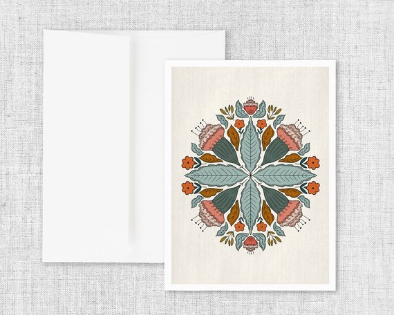 "Flora No. 4" - Abstract Floral Greeting Card