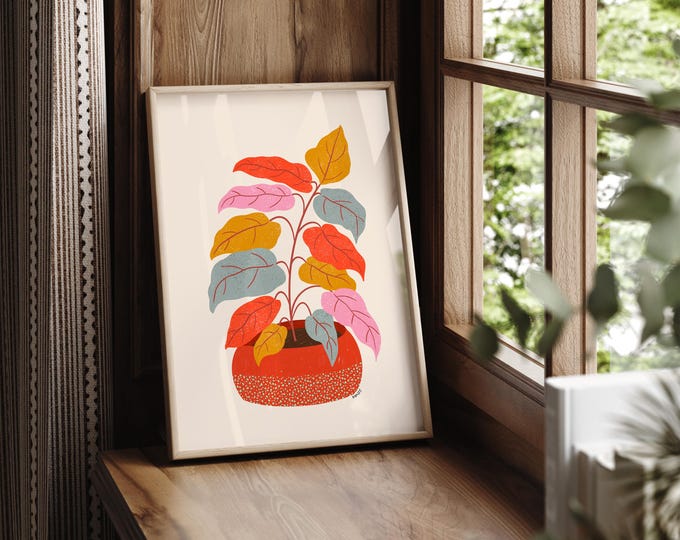 "Daylight Dreamer" - Potted Plant Art Print