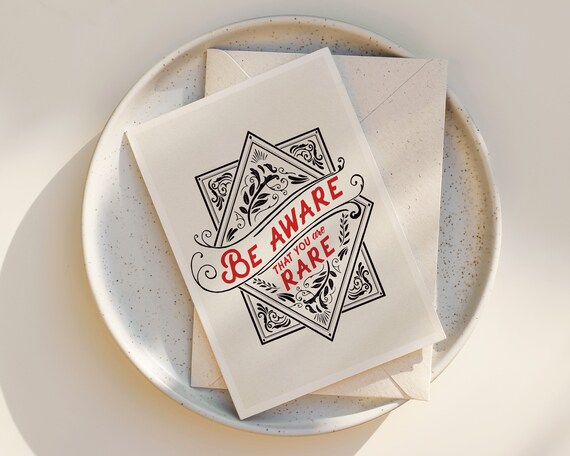 Inspirational Quote Greeting Card - Blank Inside - Quote Notecards - Set of notecards with envelopes - any occasion - quotes - ink drawing