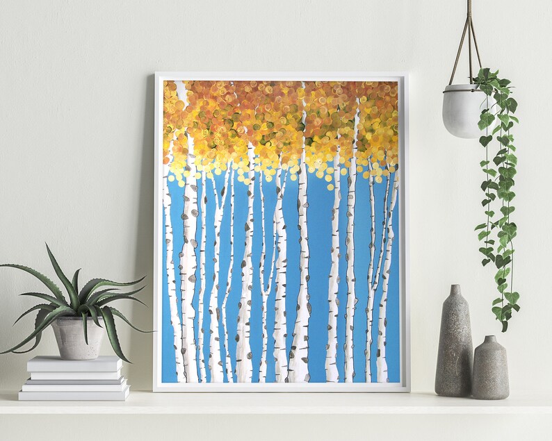 Quaking Aspens Wall Art Print Etsy