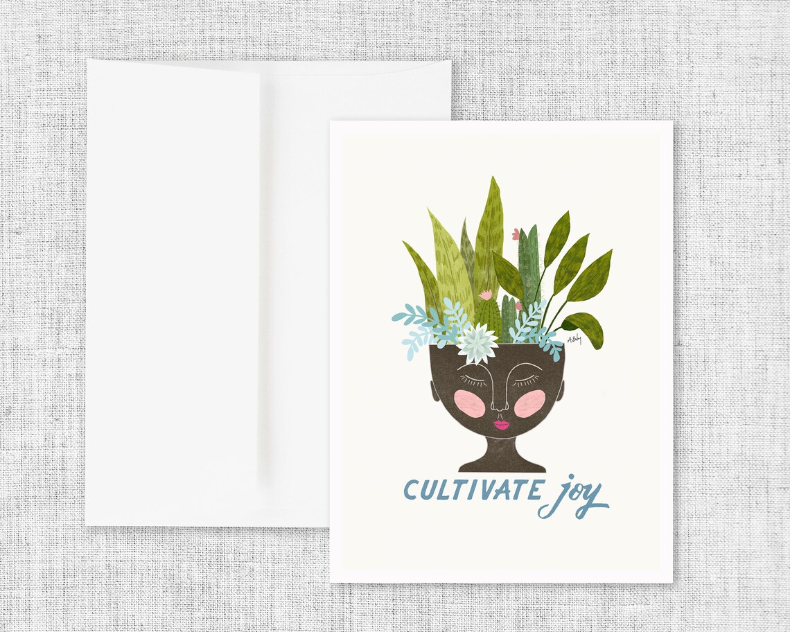 Cultivate Joy Greeting Card Etsy