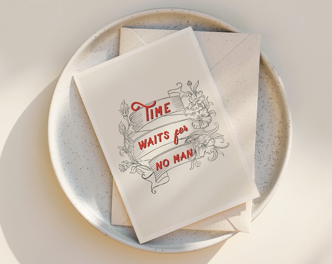 inspiriational quote greeting card - uplifting quote - quotes about life - simple notecards - blank inside - any occasion - set of notecards