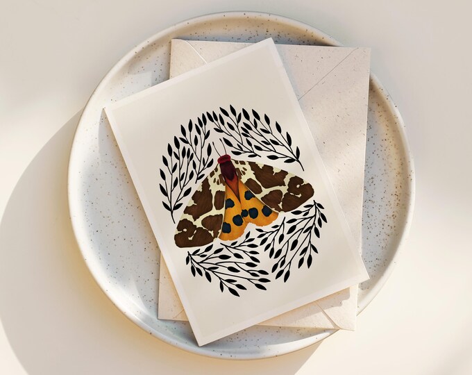 Giraffe Moth Greeting Cards: Scandinavian Nature Notecards