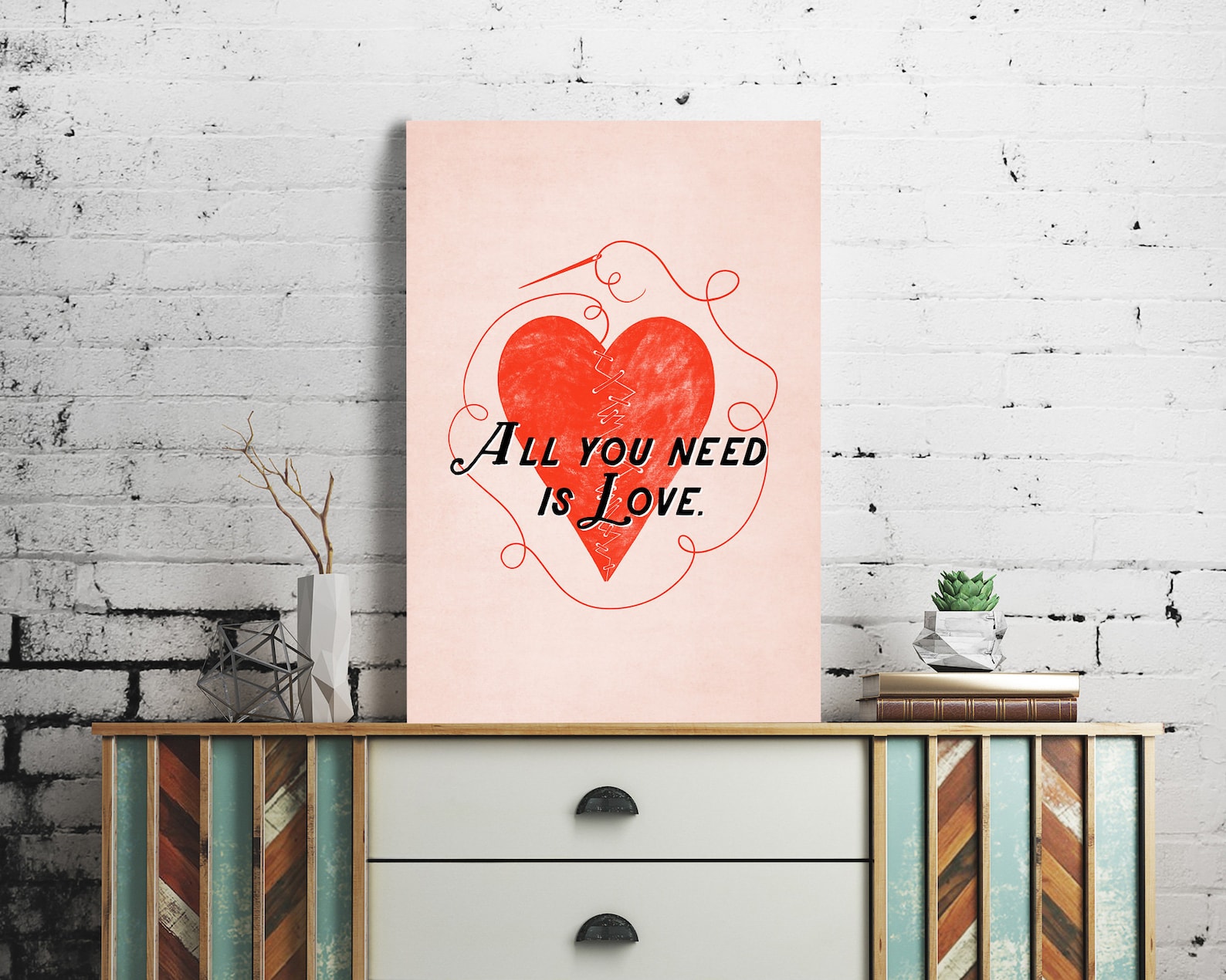 All You Need is Love Wall Art Print Etsy