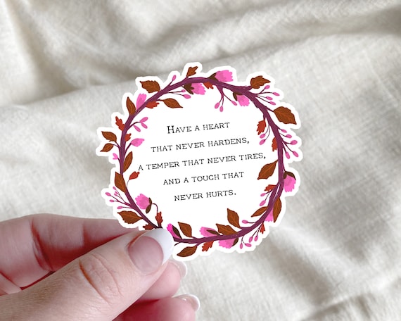 Floral Quote Sticker | Charles Dickens Quote | Floral Sticker | Kindess Sticker | Flower Sticker | Sticker | Quote Sticker | Botanical