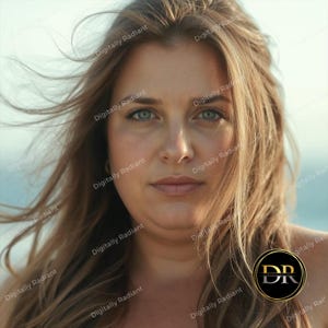 Plus Size Brunette Model | Woman Headshot | Plus Size Female Cover Model | Woman Portrait | Mockup | Beautiful Brunette Girl | PNG & JPG