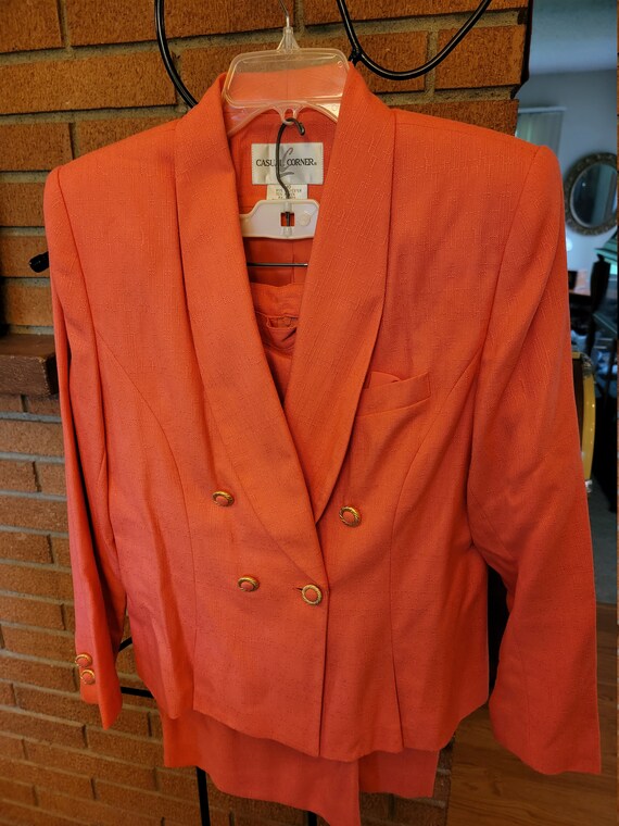 Vintage 90's Coral Casual Corner women's suit siz… - image 1