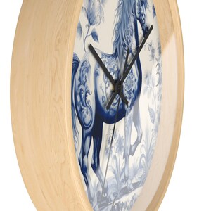 Blue Delft Horse Wall Clock - Etsy