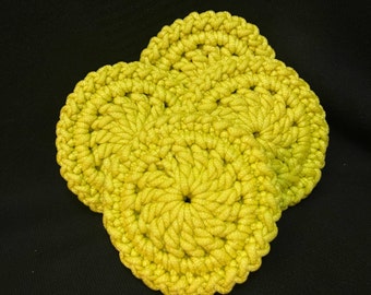 Set of 4 Lime Green Dish Scrubbies