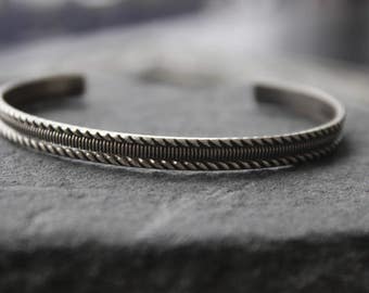 sterling Textured  Bangle bracelets,Layering stacking bangles,  Bangle bracelet, metalwork, open bangle, unisex bracelet